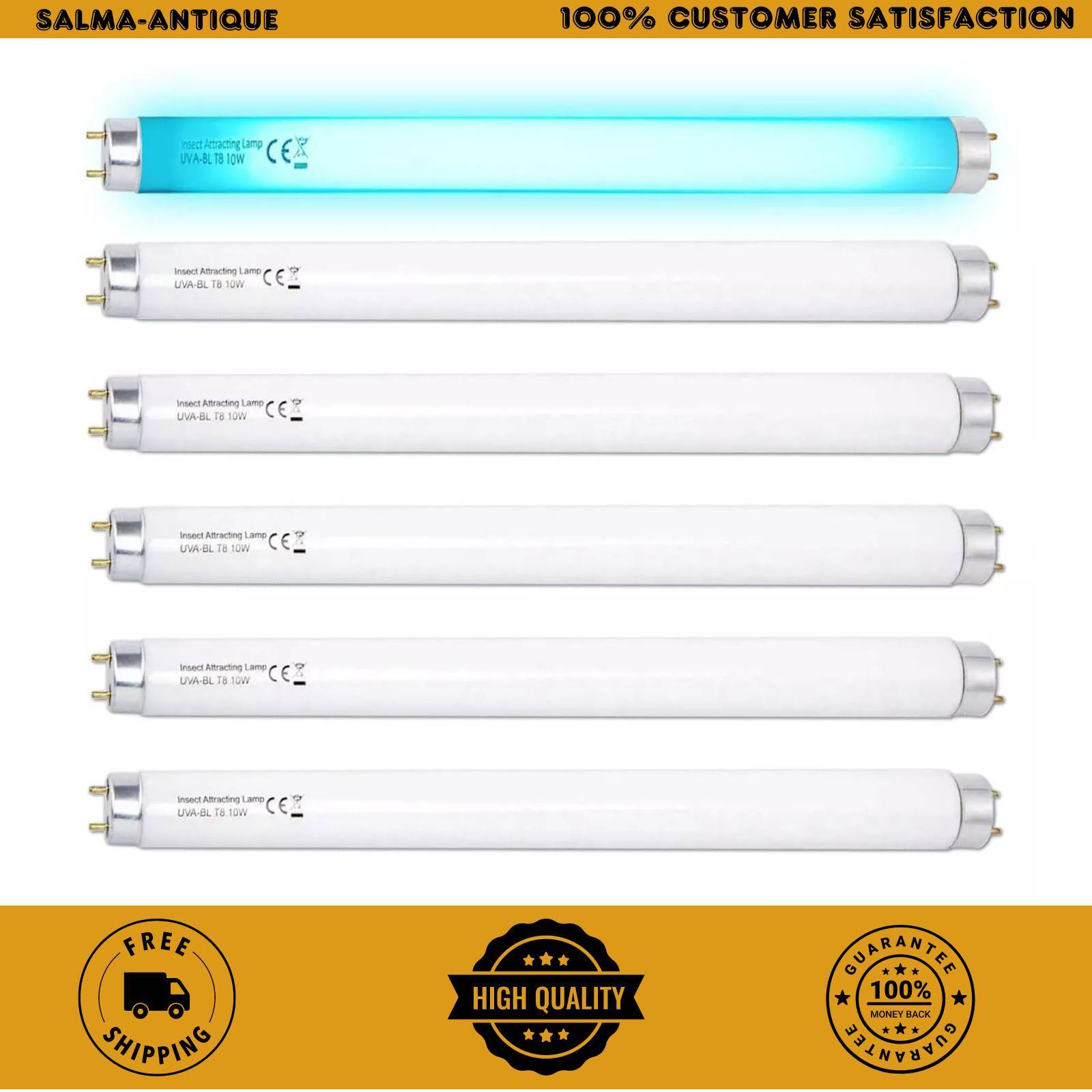 6 Pack T8F10W BL 10W Replacement Bulbs T8 10 Watts Fluorescent Tube for 20W 13