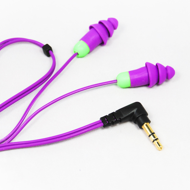 Plugfones Purple Racing Ear Plugs Earphones, Nascar NHRA drivers crew fans!