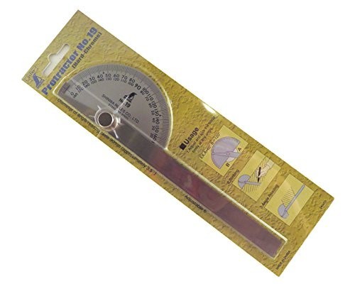 Stainless Steel Protractor 0-180° Round Head - Precision Measuring Tool for Craf