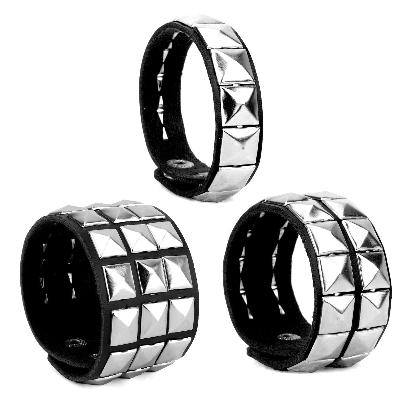Studded Bracelets Punk Rock Gothic Emo Bracelet Rivets One size, Black
