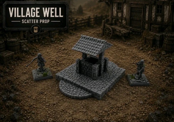 Ulvheim Village Well - 28mm Scale - D&D - RPG - Scatter Terrain -Pillage