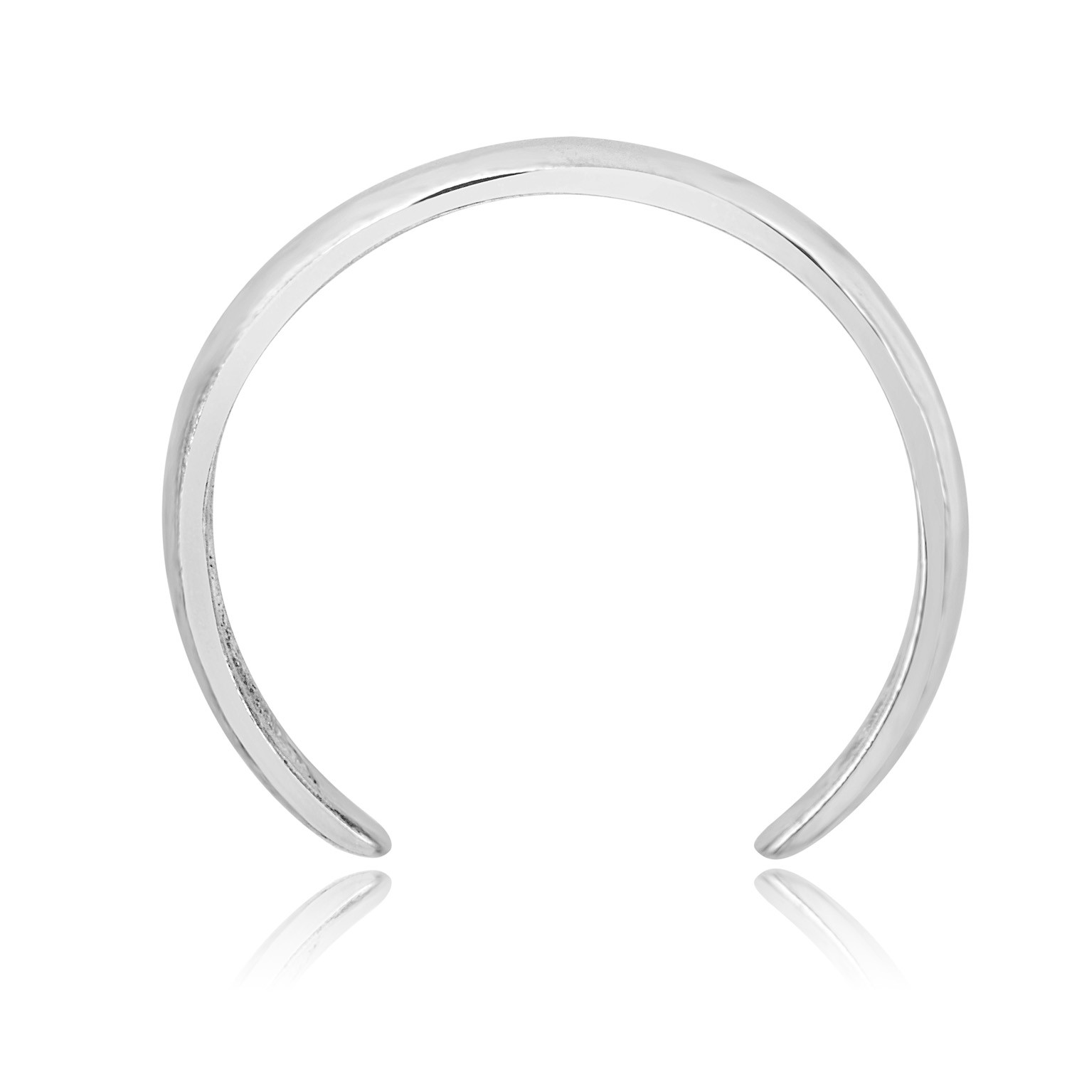 AVORA 10K White Gold Adjustable Minimalist Toe Ring