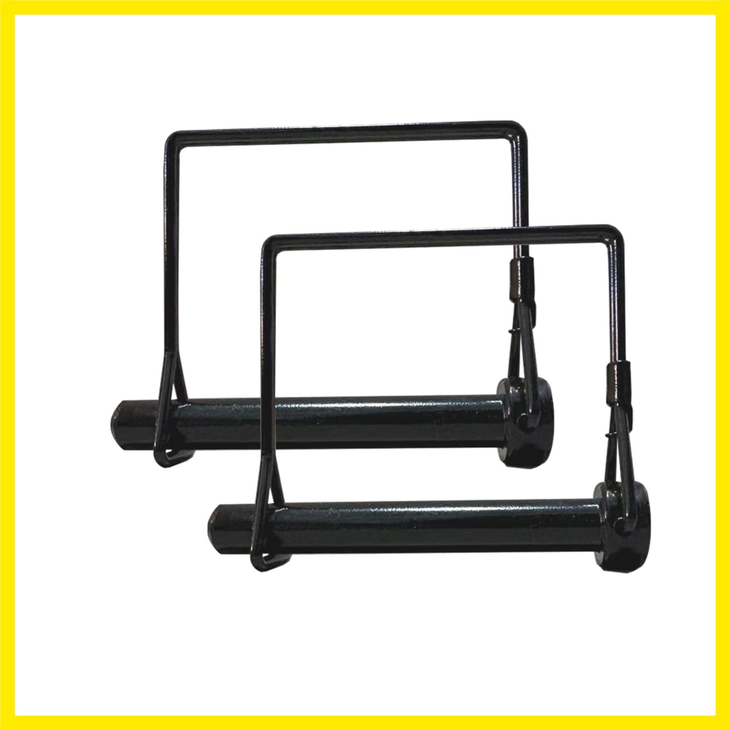 2 Pack 3/8 x 2-3/4 Trailer Hitch Pin Heavy-Duty Black Zinc Steel Hitch Lock P...