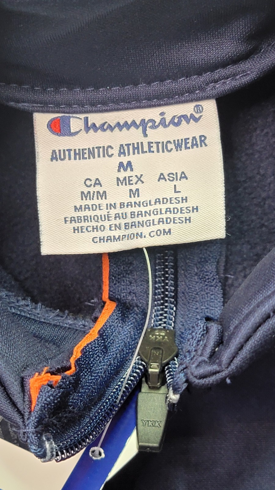 Syracuse Orange 1/4 Zip Pullover Mens Medium Blue Champion Long Sleeve New NWT