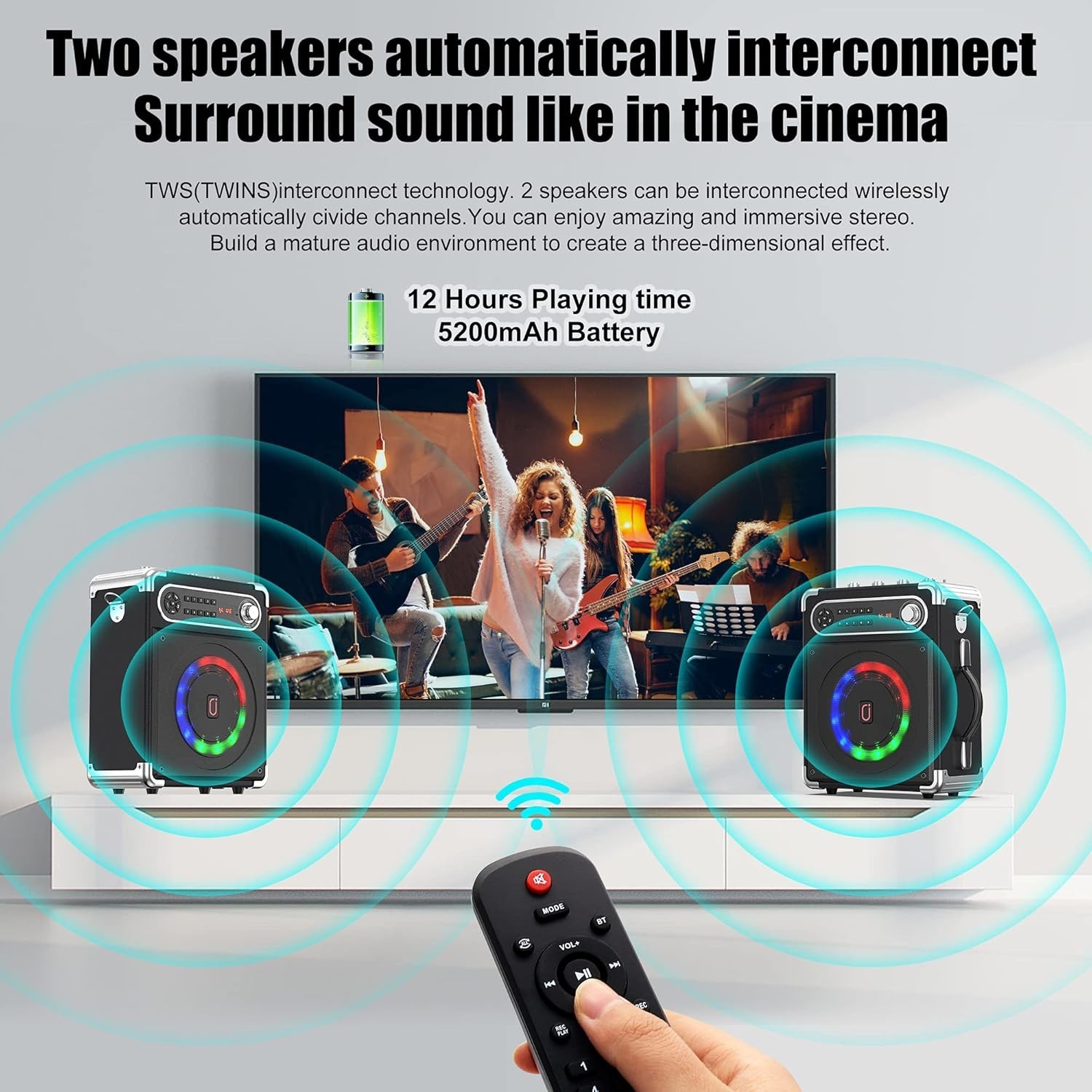 Multi-Function Karaoke Machine with Built-in Subwoofer - Perfect for Any Event