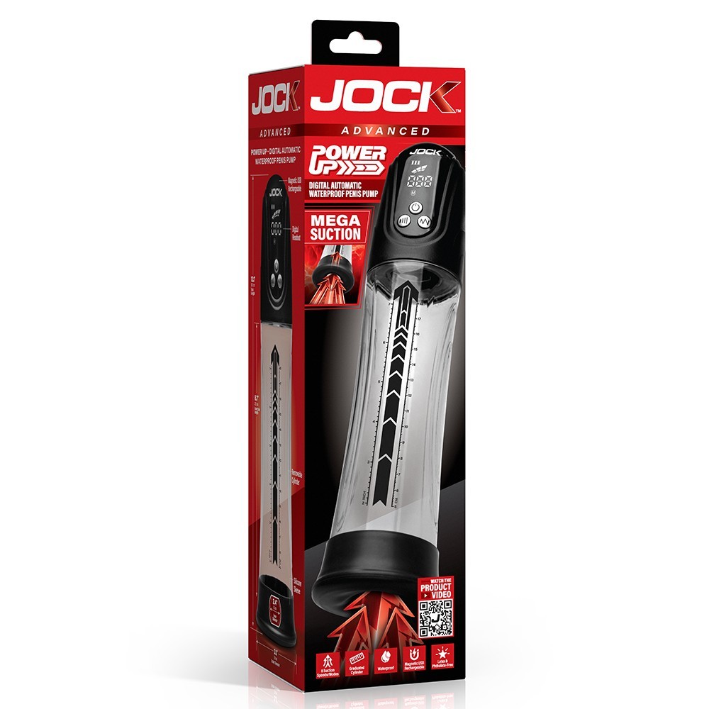 Curve Toys Jock Advanced - Power Up Digital Automatic Waterproof Penis Pump