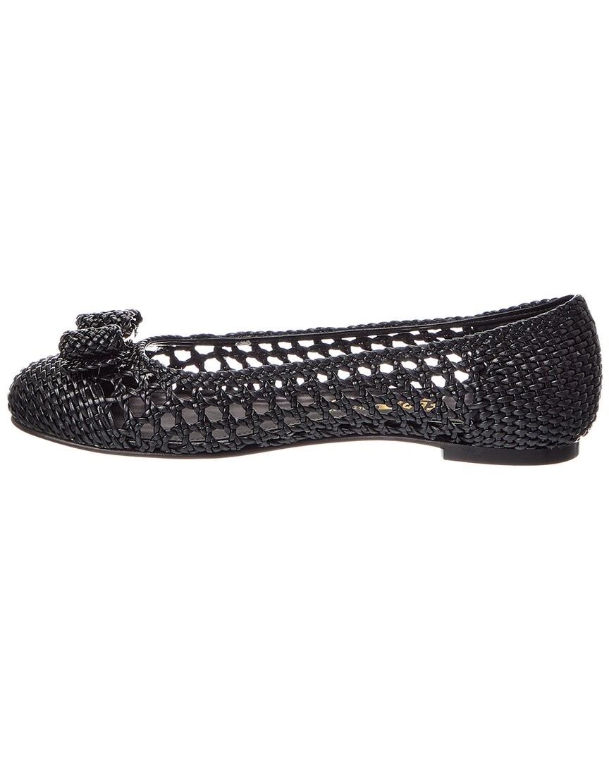 Ferragamo Varina Leather Ballet Flat Women's Black 5.5