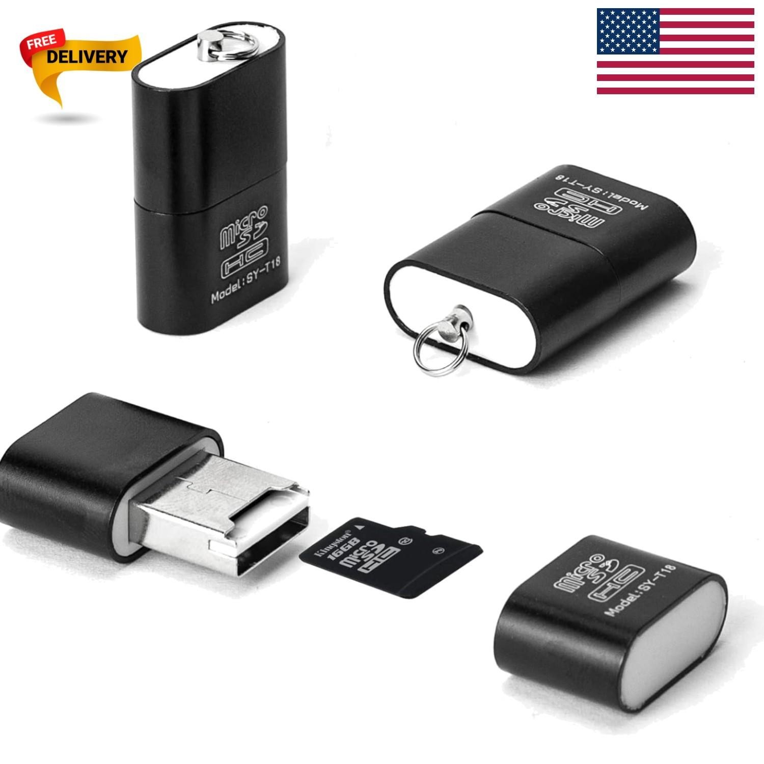 3-pack Black Micro Sd to USB Adapter - Plug & Play Convenience for All Devices