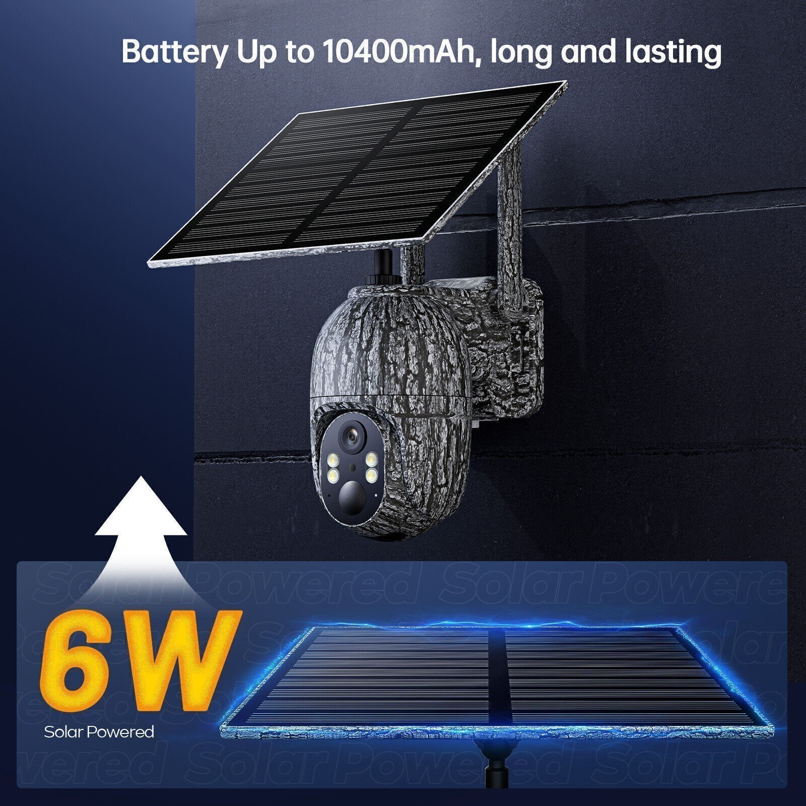 2K 4G LTE Cellular Solar PTZ Trail Camera Security Camera With SIM Card US