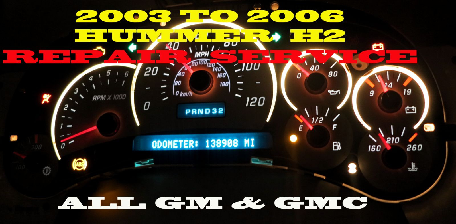 GMC GM HUMMER H2 SOFTWARE AND ODOMETER CALIBRATION SERVICE
