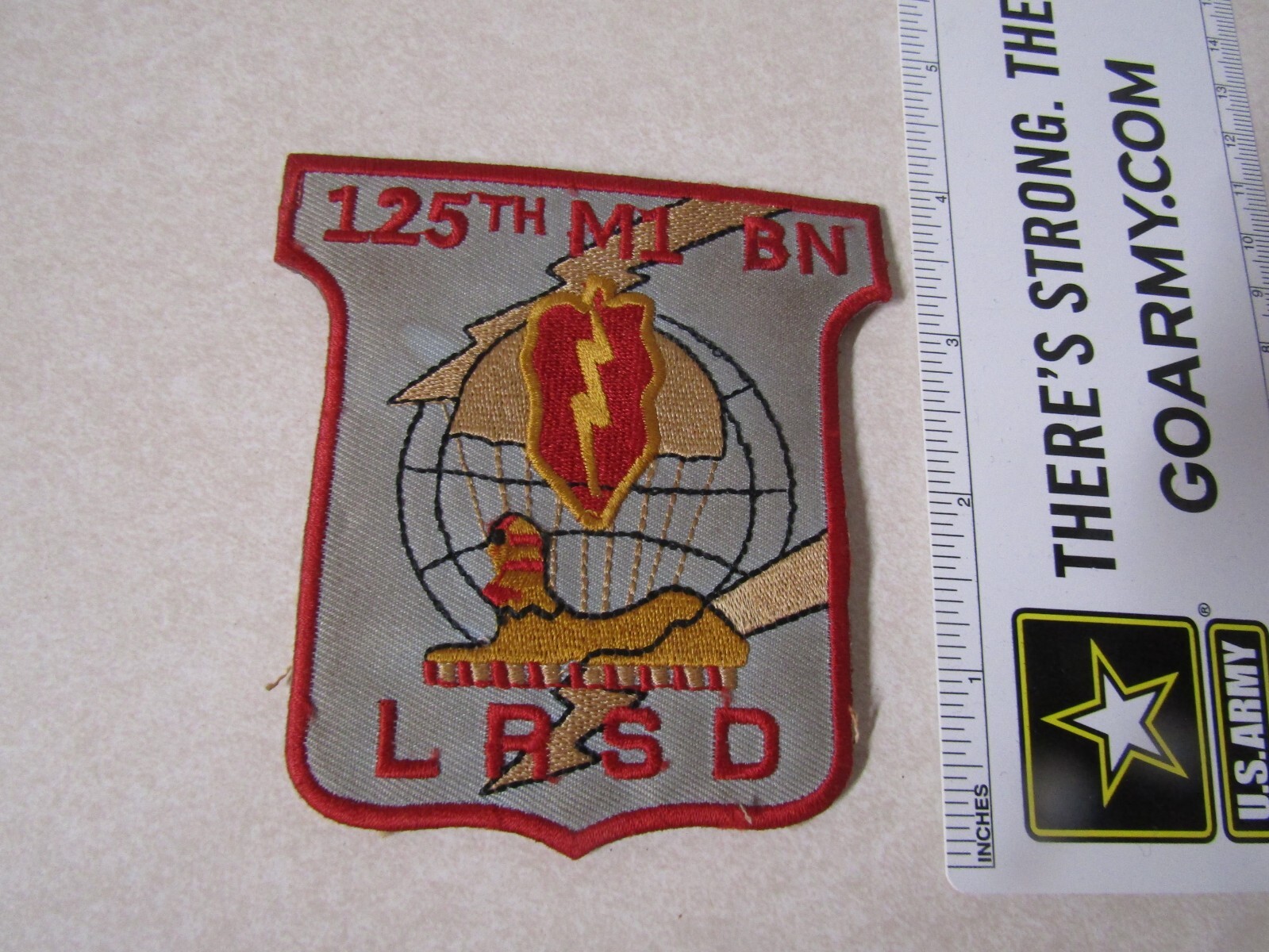 MILITARY PATCH OLD VIETNAM ERA 25TH INFANTRY DIVISION 125TH MI BN LRSD
