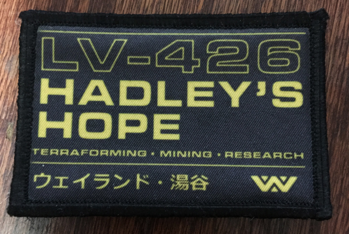 Aliens Hadleys Hope Morale Patch Tactical Military Army USA Flag Badge