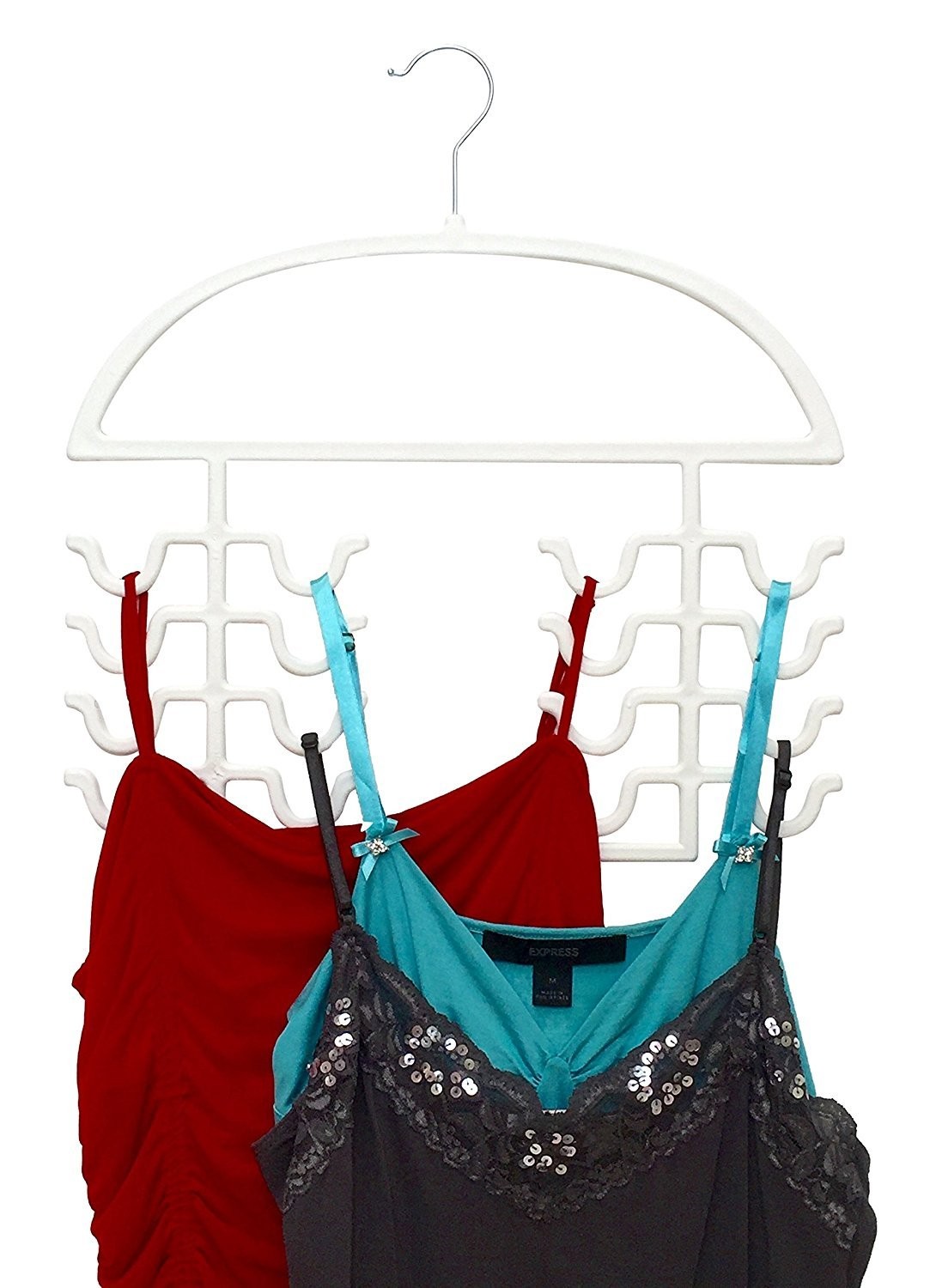 Tank Top, Bra & Cami Closet Hangers by – USA Patented (8263), 3-Piece White P...