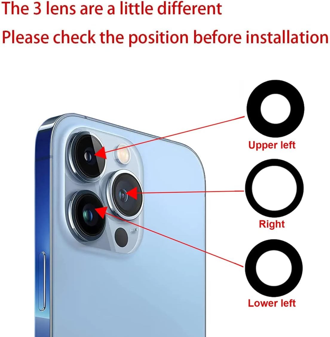 OEM Back Camera Glass Lens Replacement for iphone 13 pro / 13 max