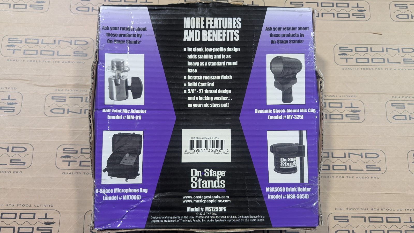 On-Stage MS7255PG Pistol Grip Dome Base Microphone Stand