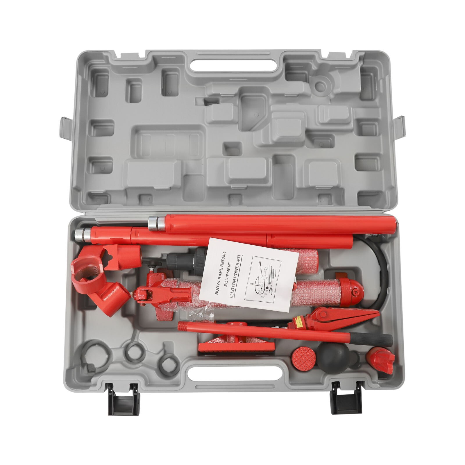 12 Ton Heavy Duty Porta Power Hydraulic Jack Auto Body Frame Repair Kit Lift Ram