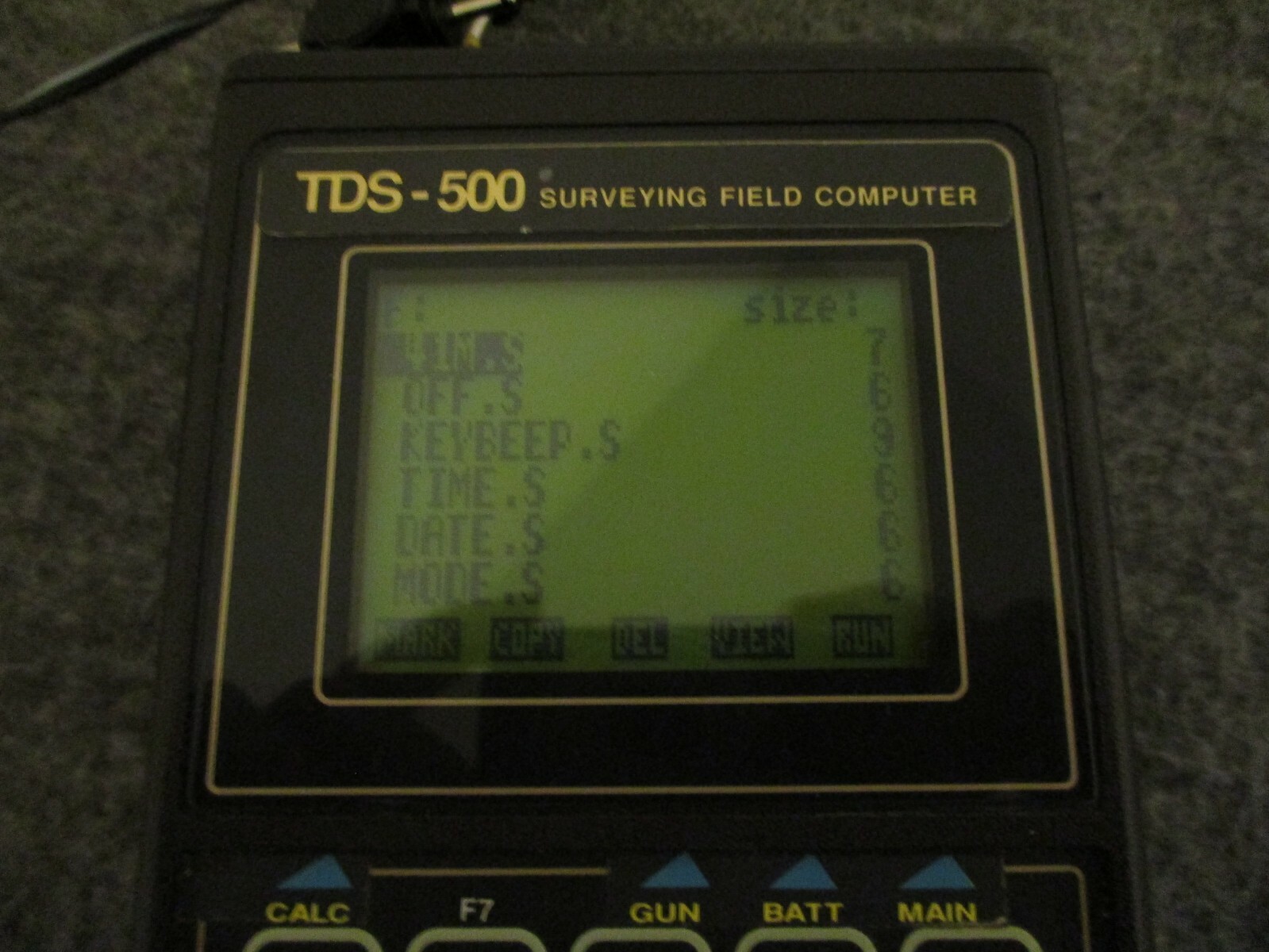 VINTAGE TDS-500 SURVEYING FIELD COMPUTER TRIPOD DATA SYSTEMS-POWERS UP/UNTESTED