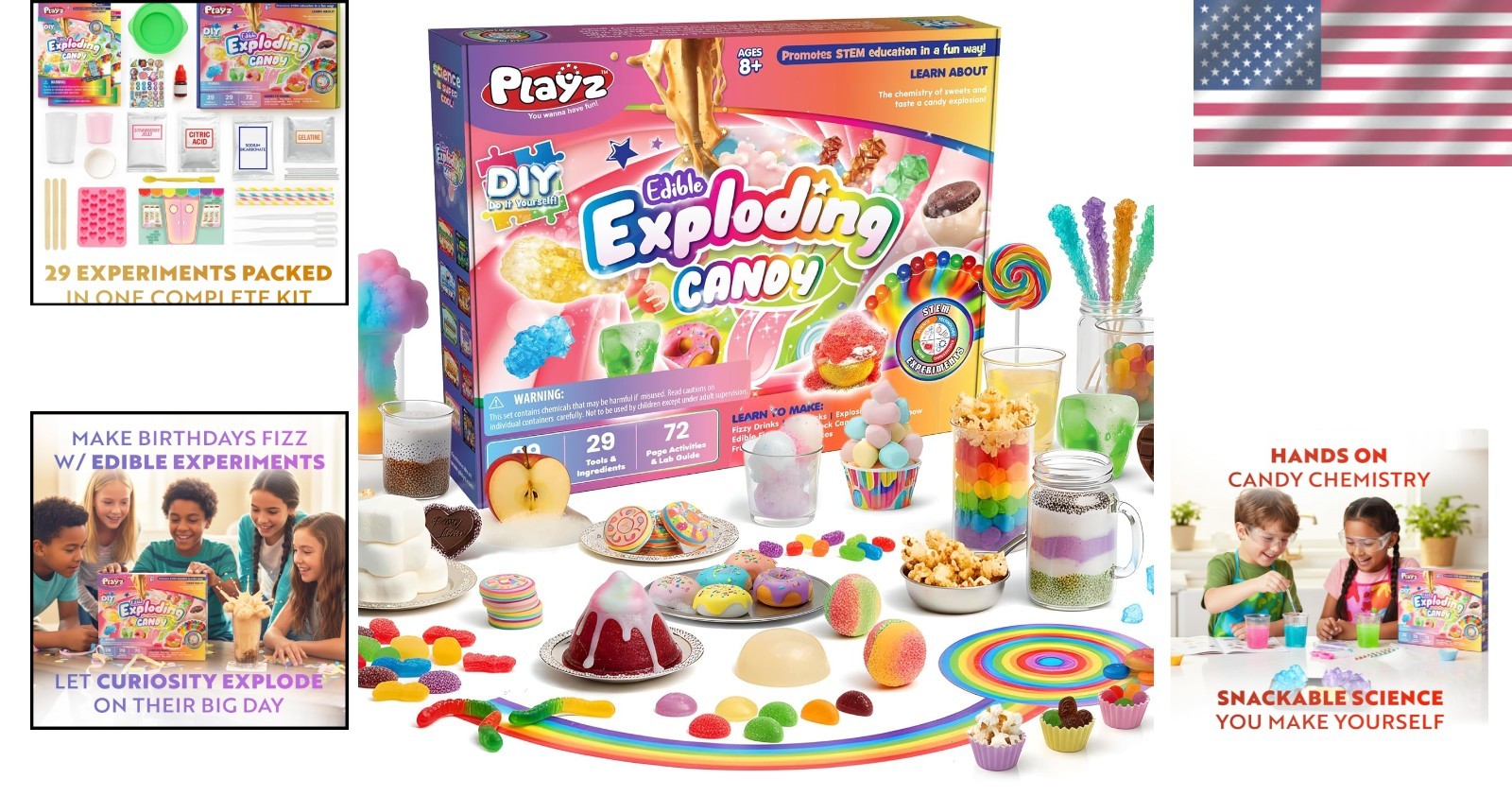 Edible Exploding Candy Science Kit for Kids 8-12