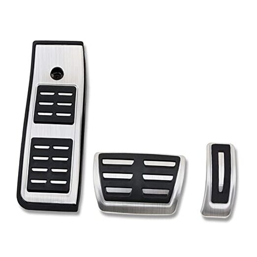 Car Gas Brake Accelerator Foot Rest Pedal Cover Compatible for Audi A4 B9 3pcs