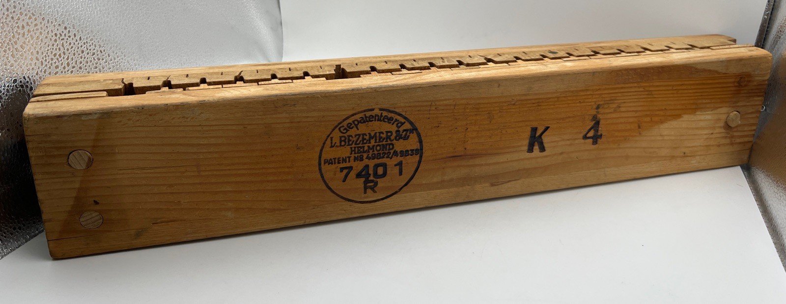 Antique Cigar Mold Press L.Bezemer & Zn Helmond Patent 49822/49839 7401 R 22”X4"