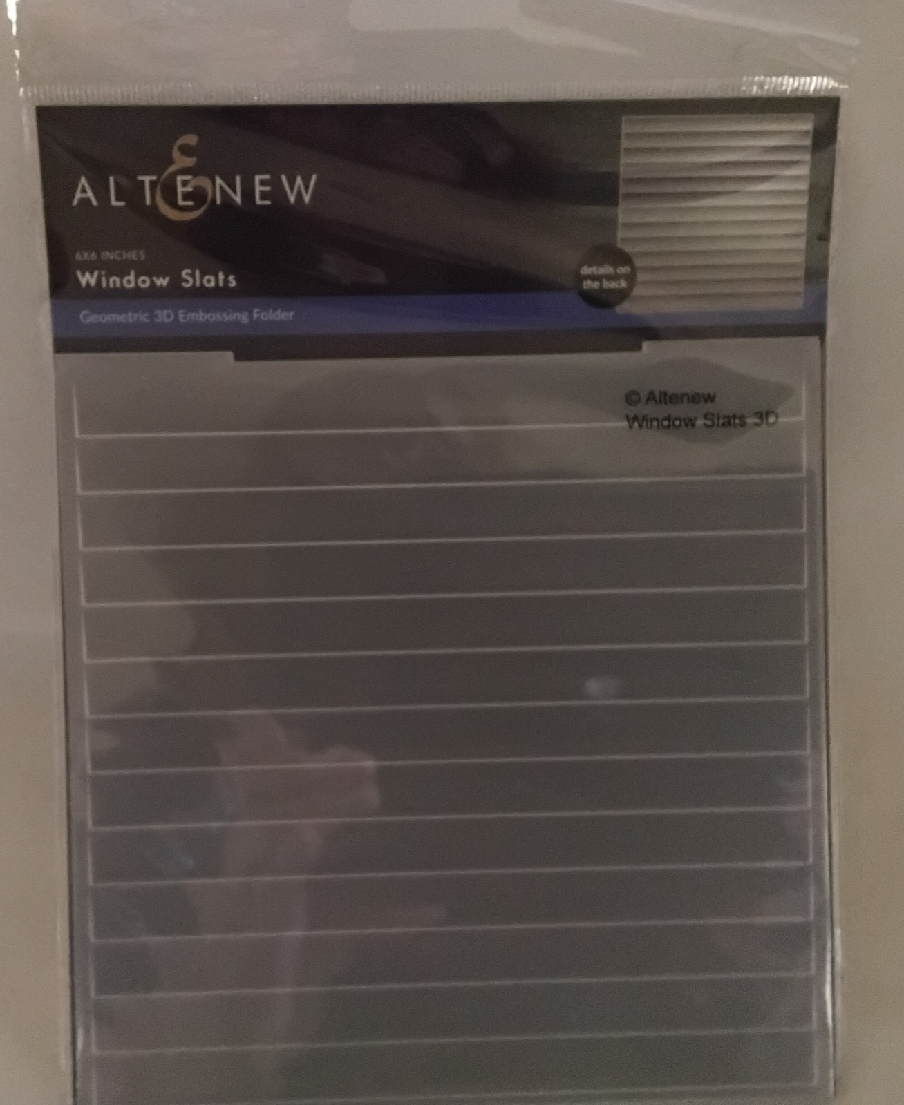 Altenew 6x6 inches Window Slats Geometric 3D Embossing Folder