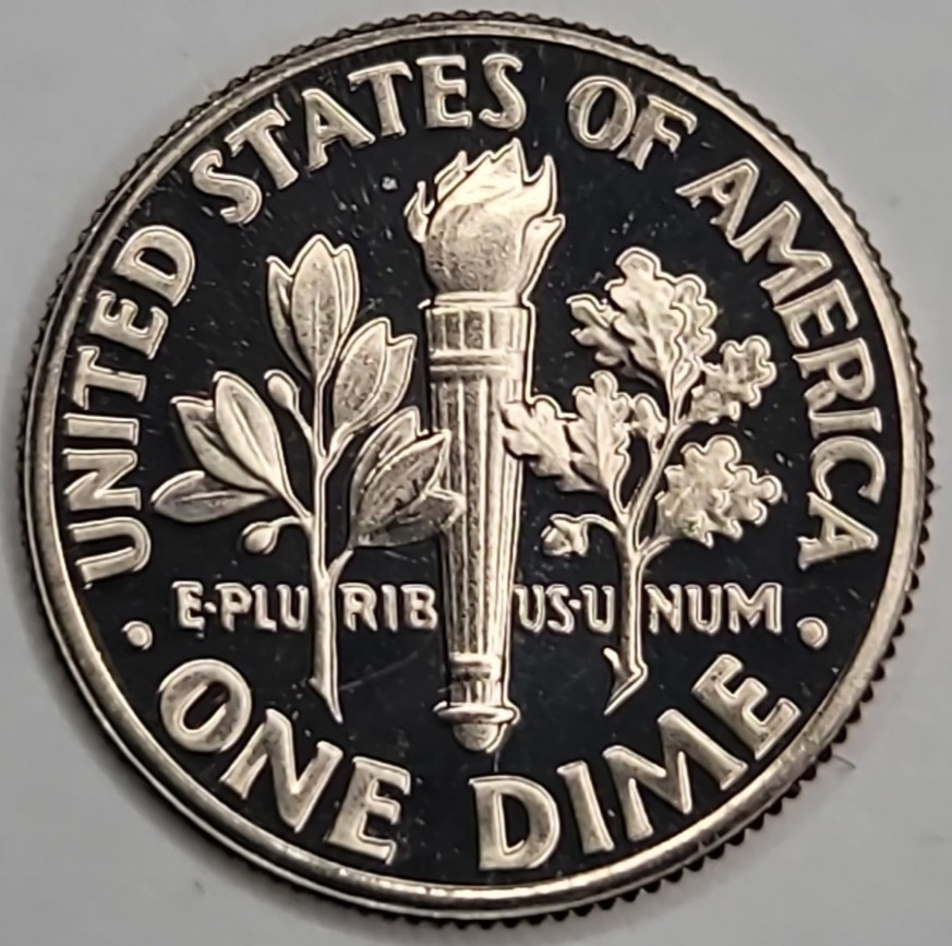 1986 S Gem Proof DCAM Roosevelt Dime - CN-Clad