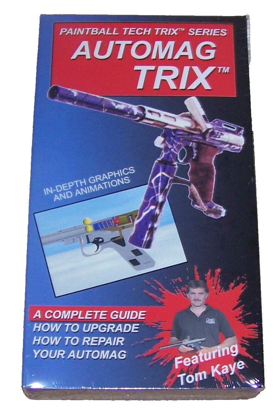 Airgun Designs Automag Minimag Paintball Gun TECH TRIX VIDEO VHS Tom Kaye Mag