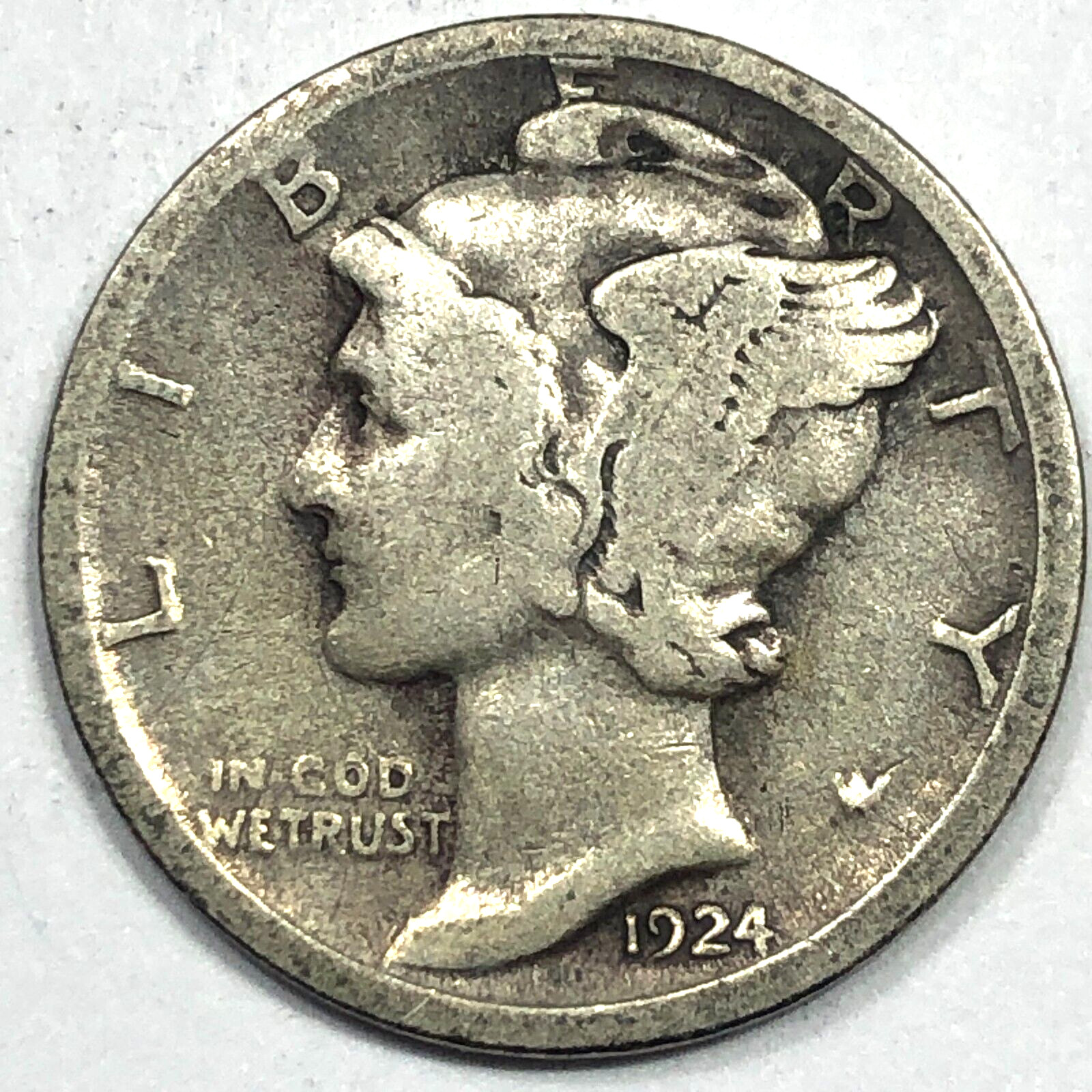 1924-D  Mercury Silver Dime - #19730