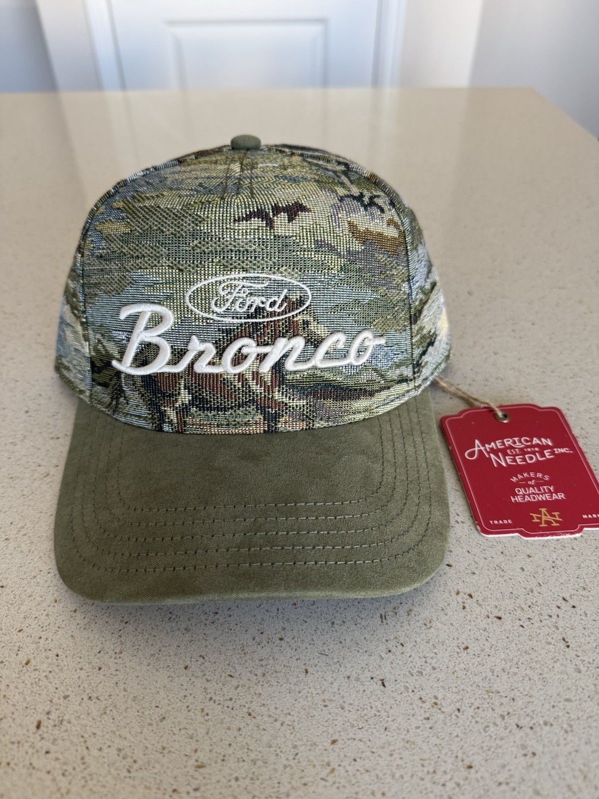 Ford Bronco Camo Snapback Green Trucker Hat American Needle NWT
