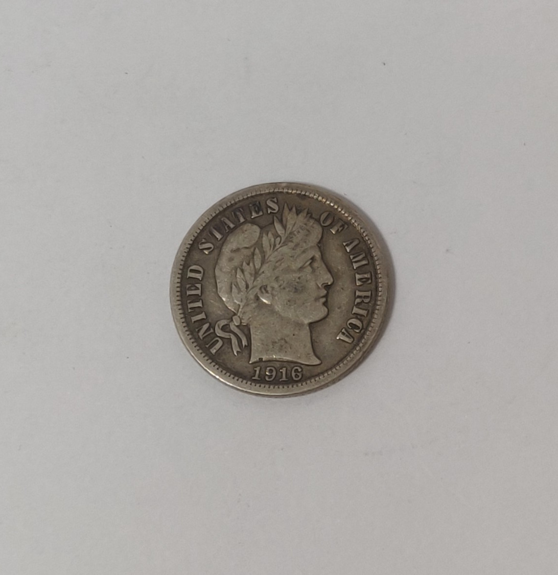 1916 BARBER DIME