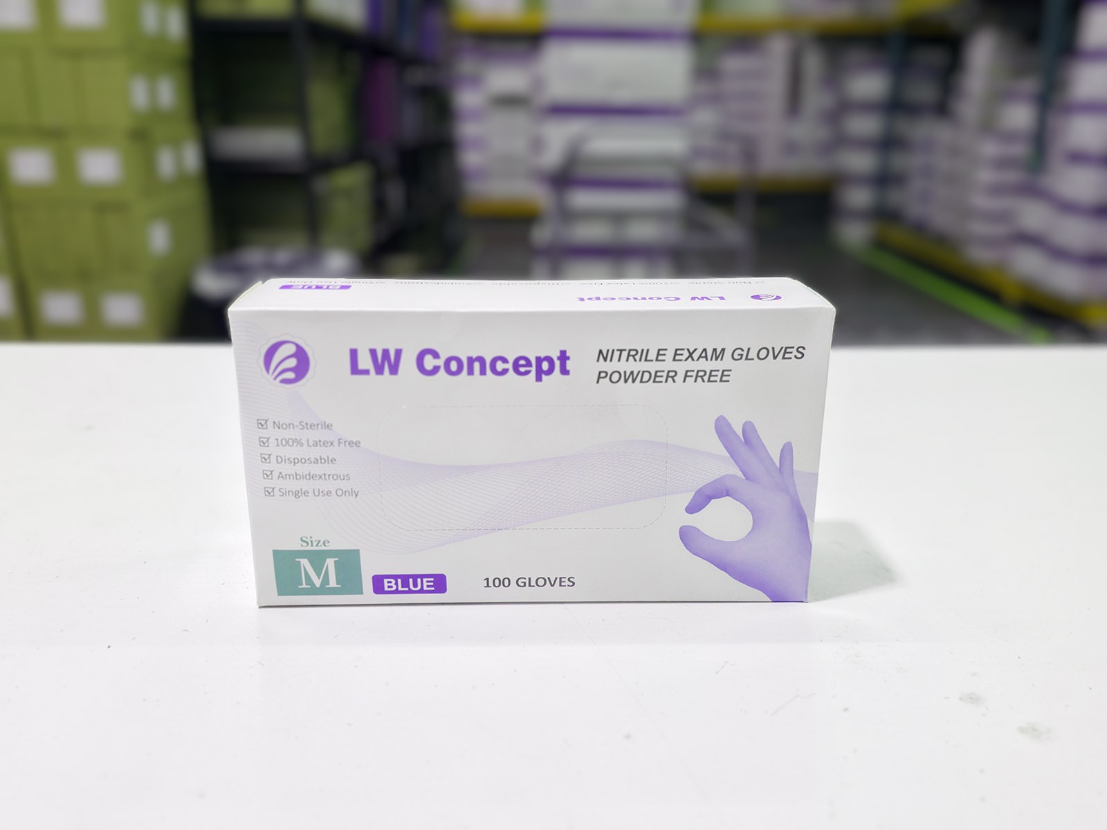 FREE Shipping over $29 - 2303/N Medium Nitrile Gloves 100/Bx
