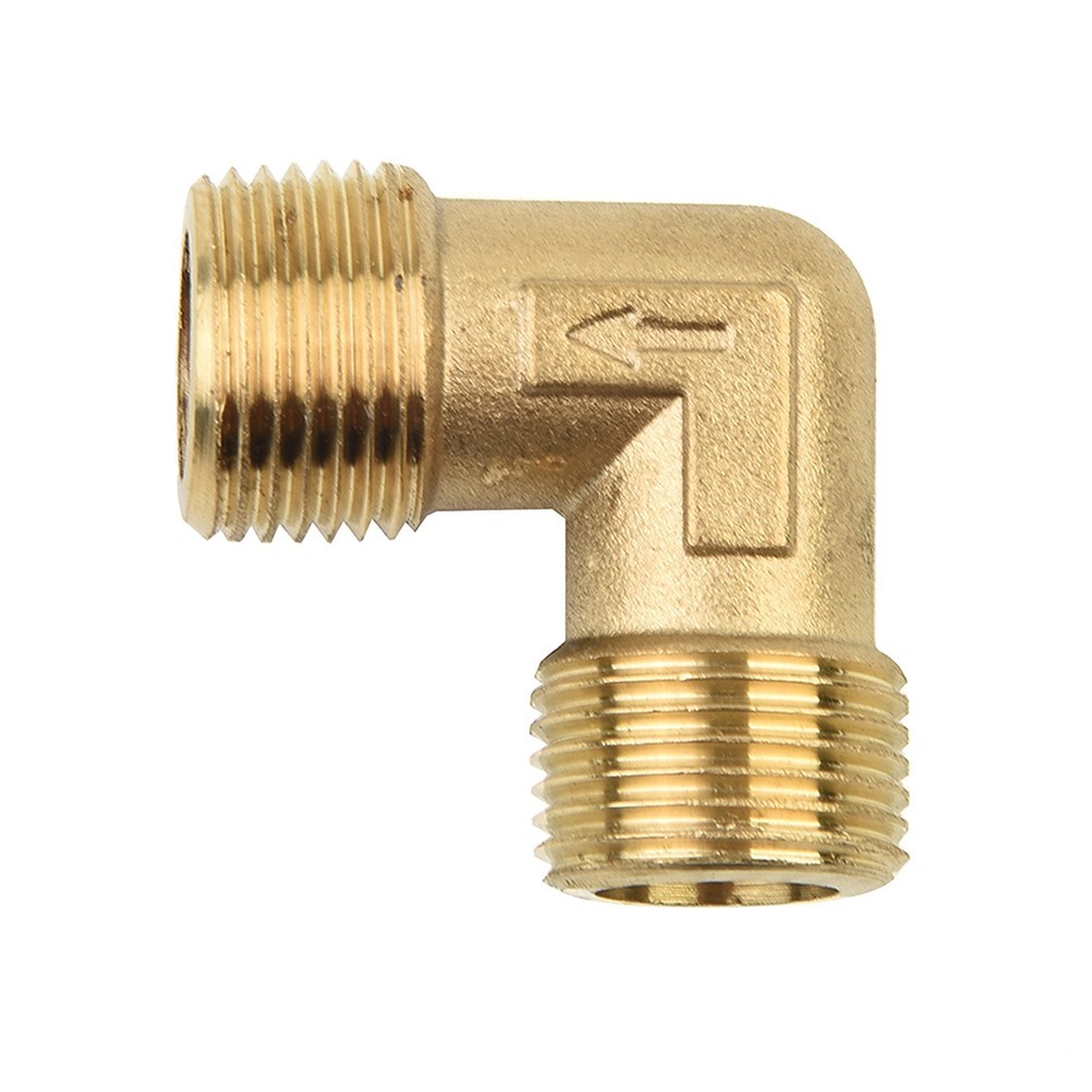 Air Compressor Fittings Brass 16.5mm Male Thread Check Valve Elbow Coupler