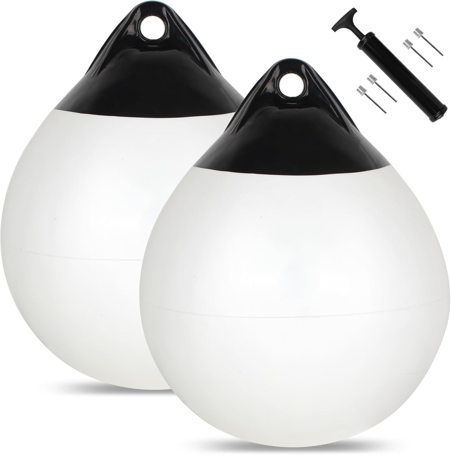 Inflatable Boat Mooring Buoy - 10/12/15 Inch Round Fender for Yachts & Marinas
