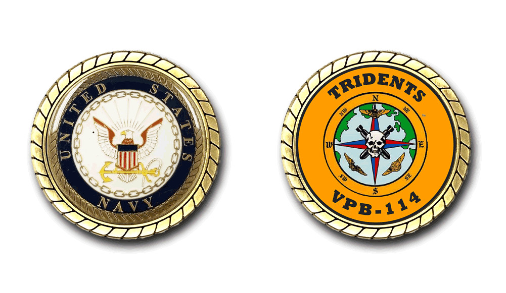 VPB-114 Tridents US Navy Challenge Coin Officially Licensed US Navy