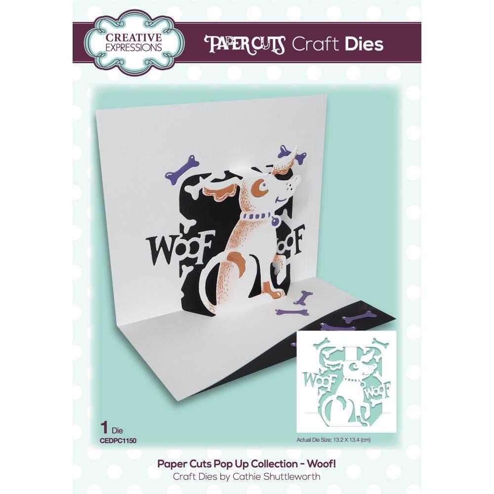 New Creative Expressions Paper Cuts  POP UP Craft Die DOG WOOF!