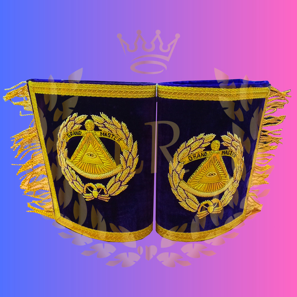 Masonic Regalia Grand Lodge Gr Master Premium Quality Cuffs Set Deal