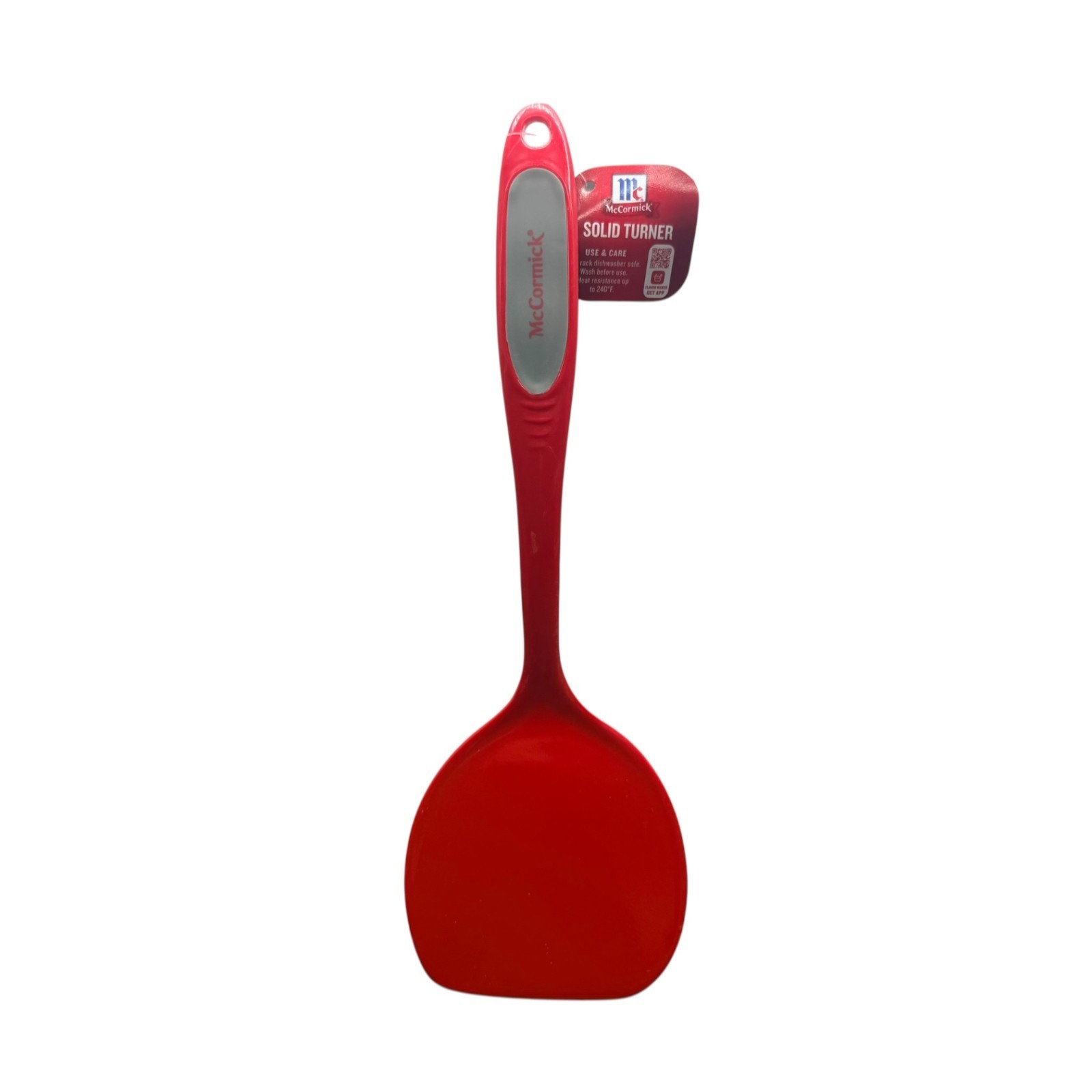McCormick Solid Turner Red Heat Resistant Spatula Dishwasher Safe Kitchen Tool