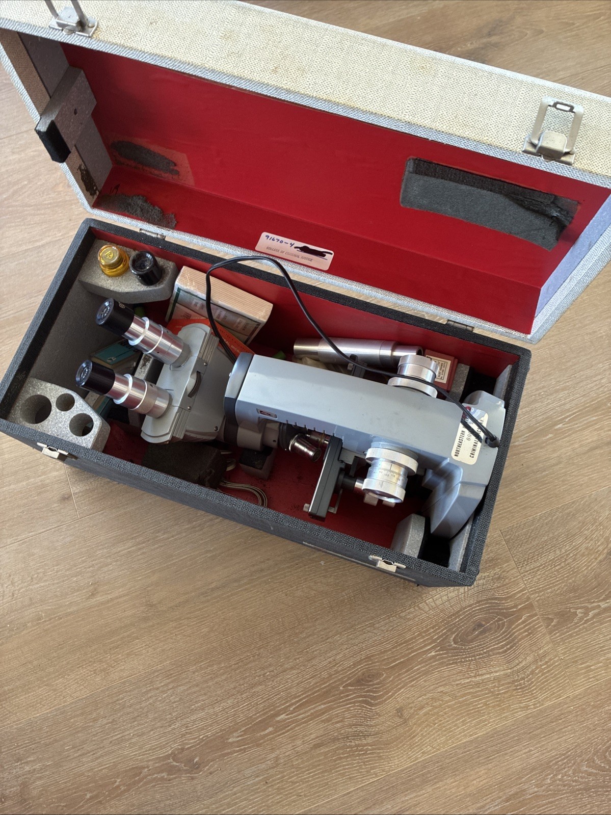 American Optical Spencer Microscope With Case From Estate