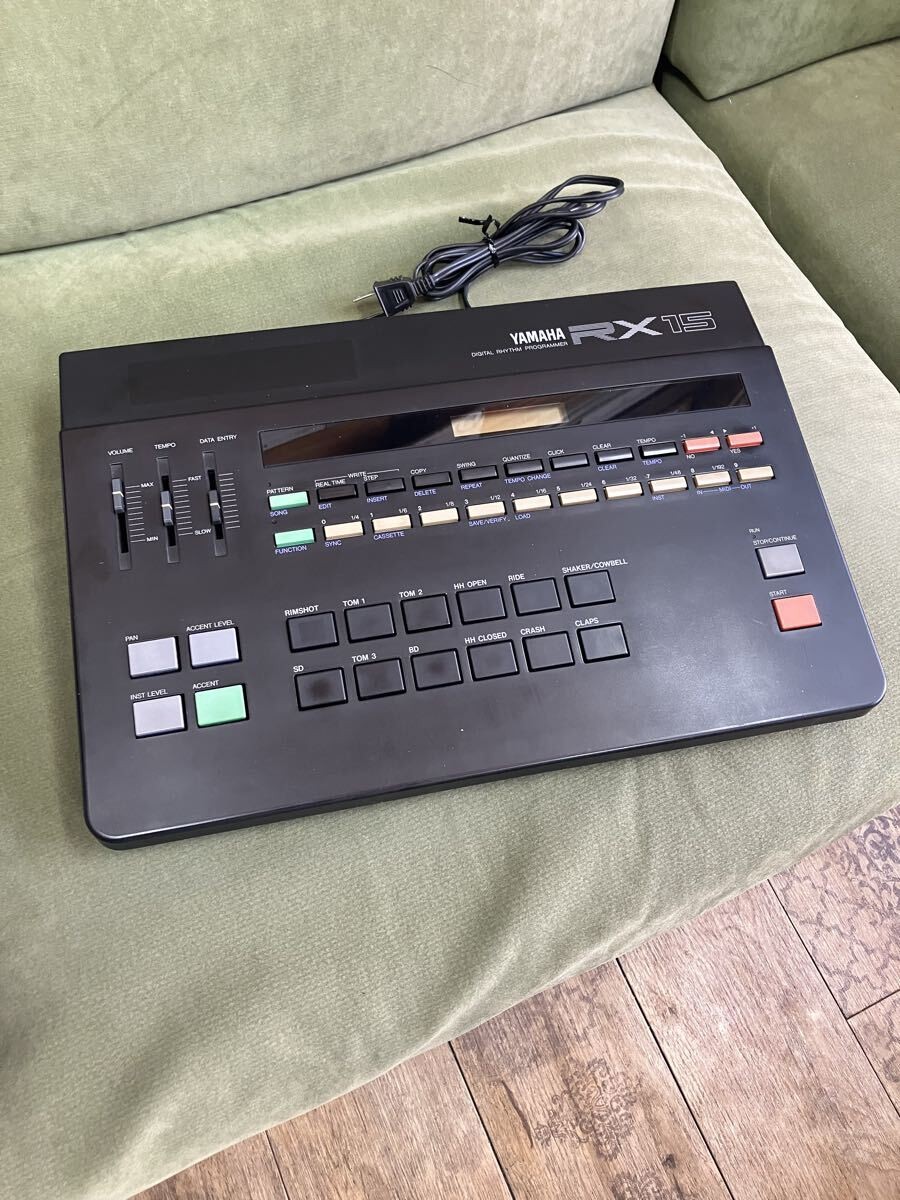 Yamaha RX15 Digital Rhythm Programmer Vintage Drum Machine Tested Working JAPAN