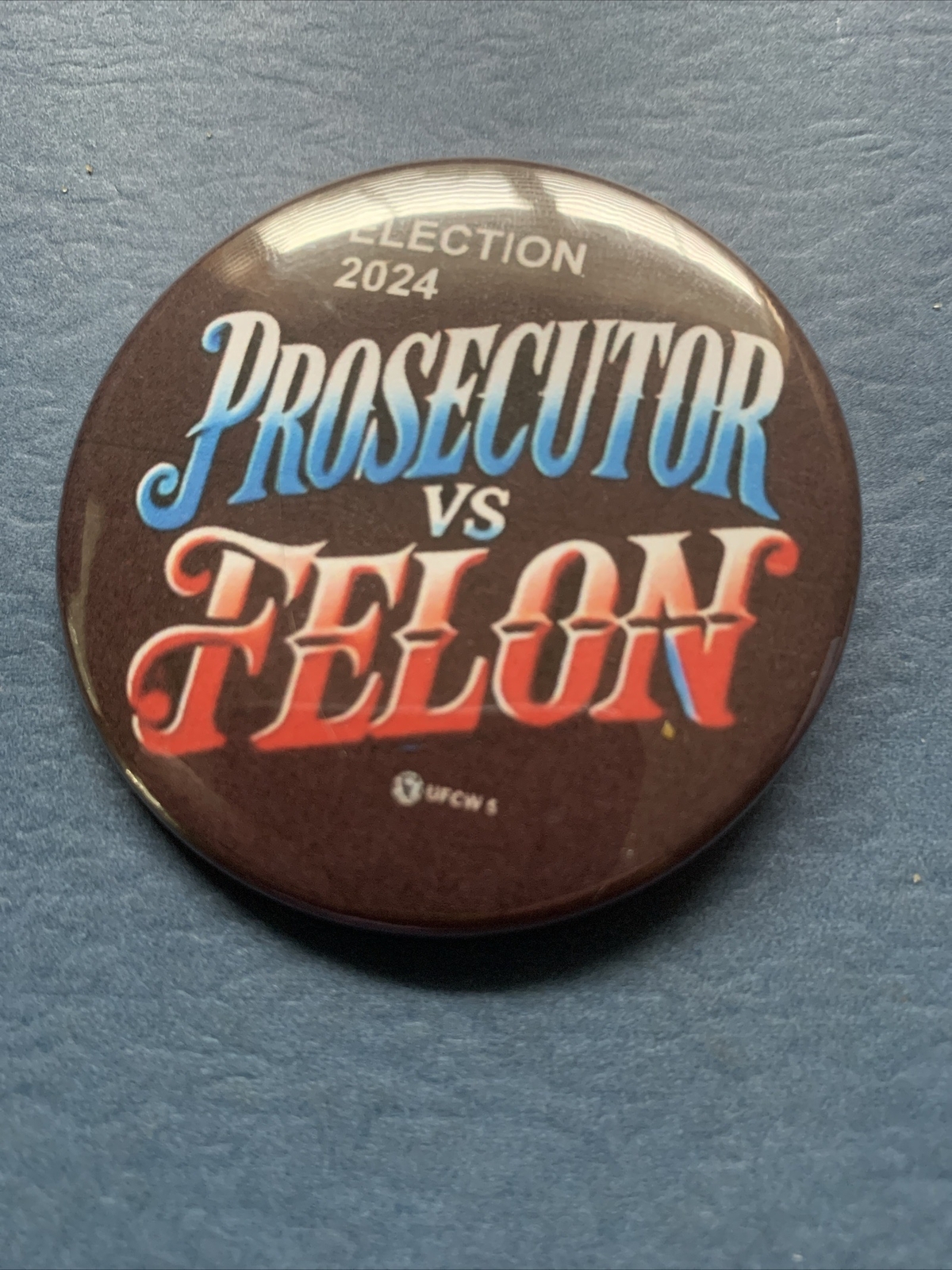 2024 Kamala Harris Prosecutor Vs Felon Political Campaign Pinback Button 2.25 In