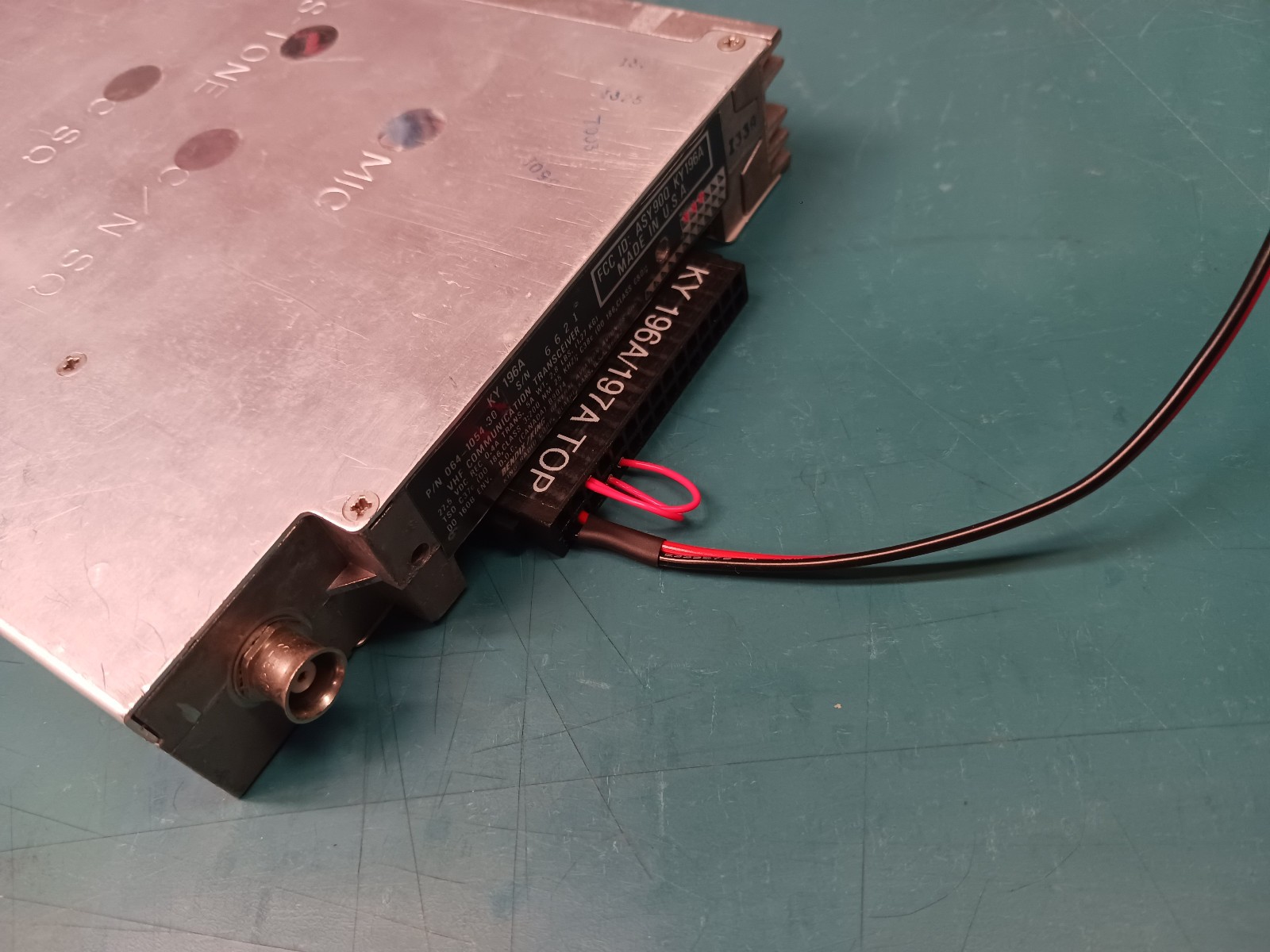 Power cable harness for King KY196A / KY197A