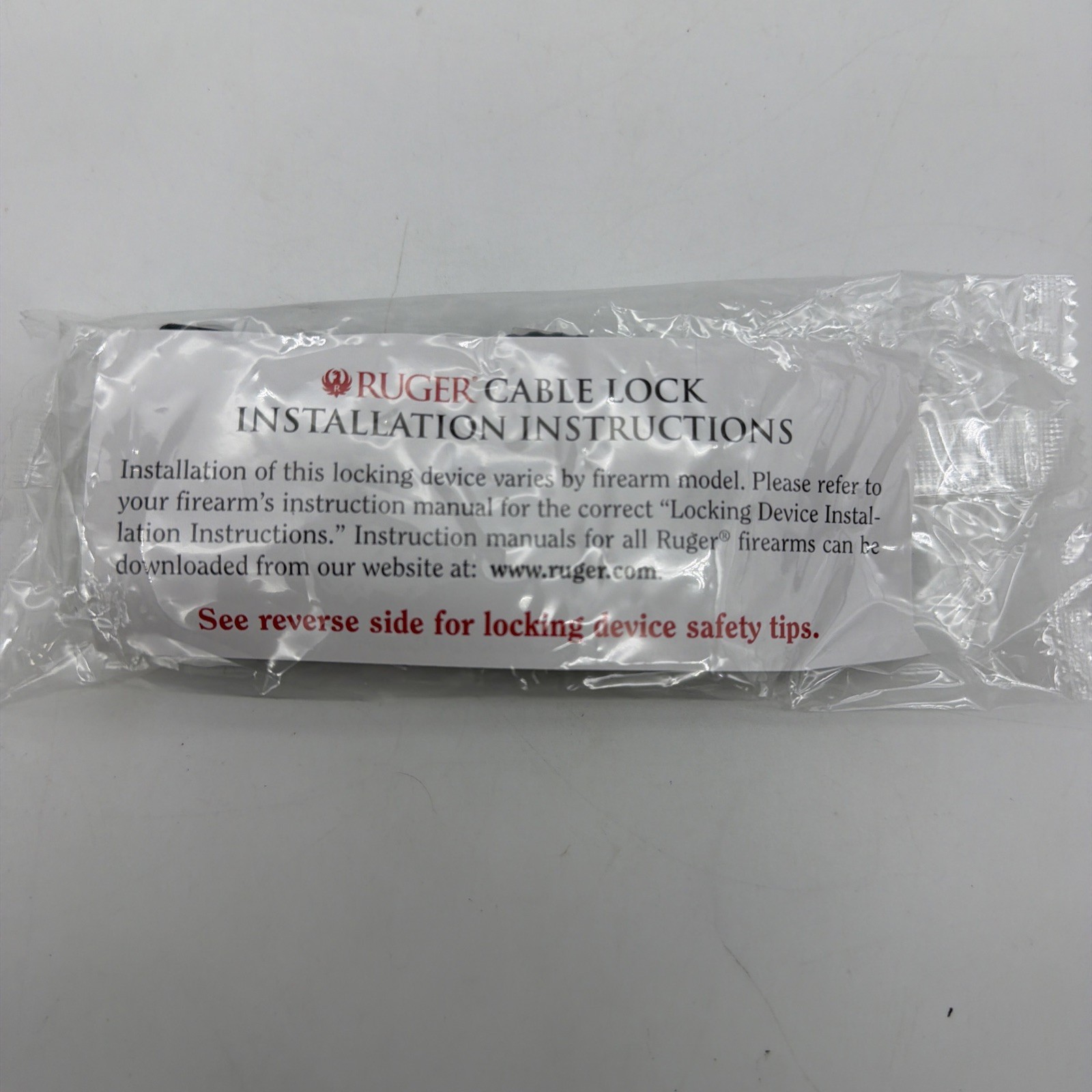 Gun Lock Ruger Firearm Gun Safety Cable Lock Brand New