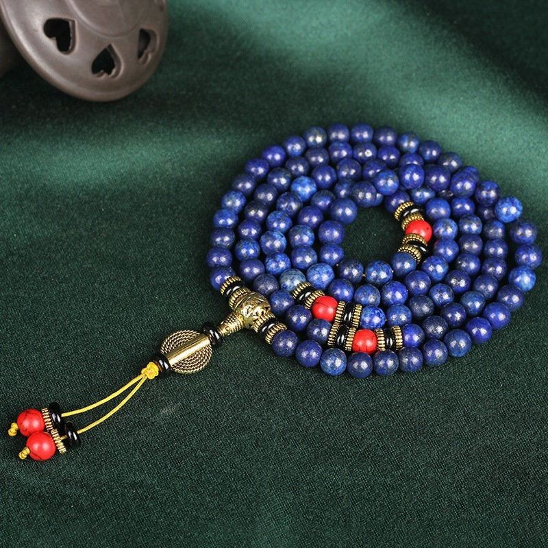 108 Lapis Lazuli Beads Bracelet Necklace 8MM