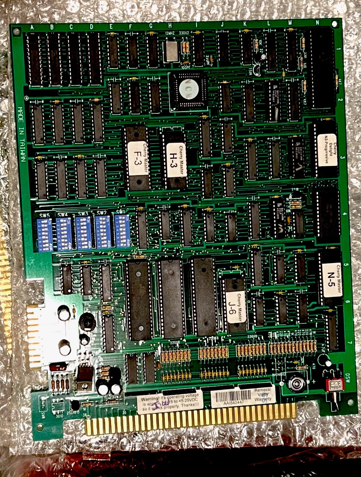 Tested Working Dyna Cherry Master 8 Liner PCB Video Game Board Slot Arcade