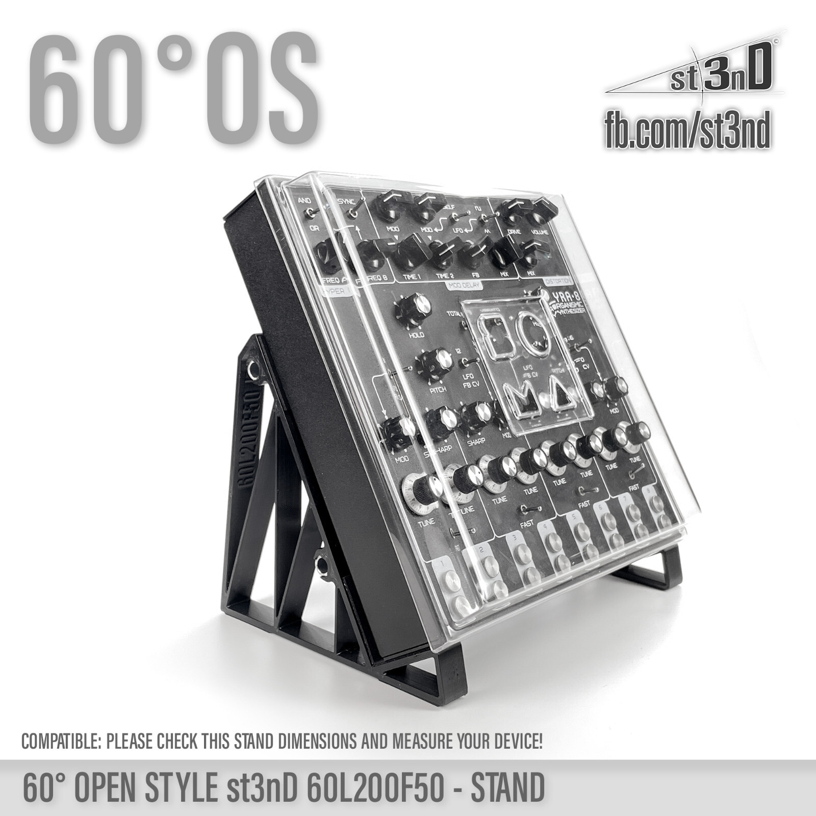 UNIVERSAL STAND for SYNTHS / CONTROLLERS / FX - 60° - Open Style - 60L200F50