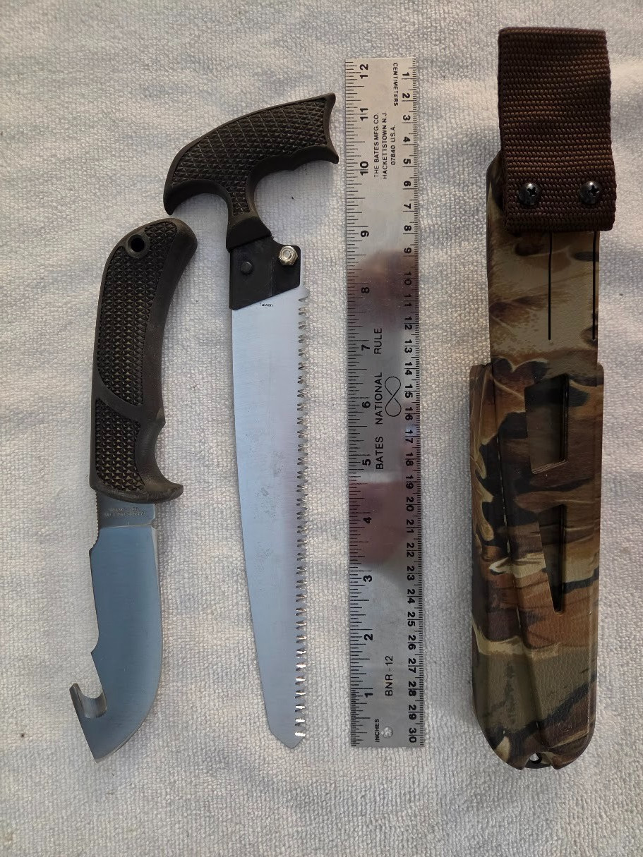 Outdoor Edge Camo Griz Pak Kodi Skinner Knife & Field Saw Set GPA-1 - NEW