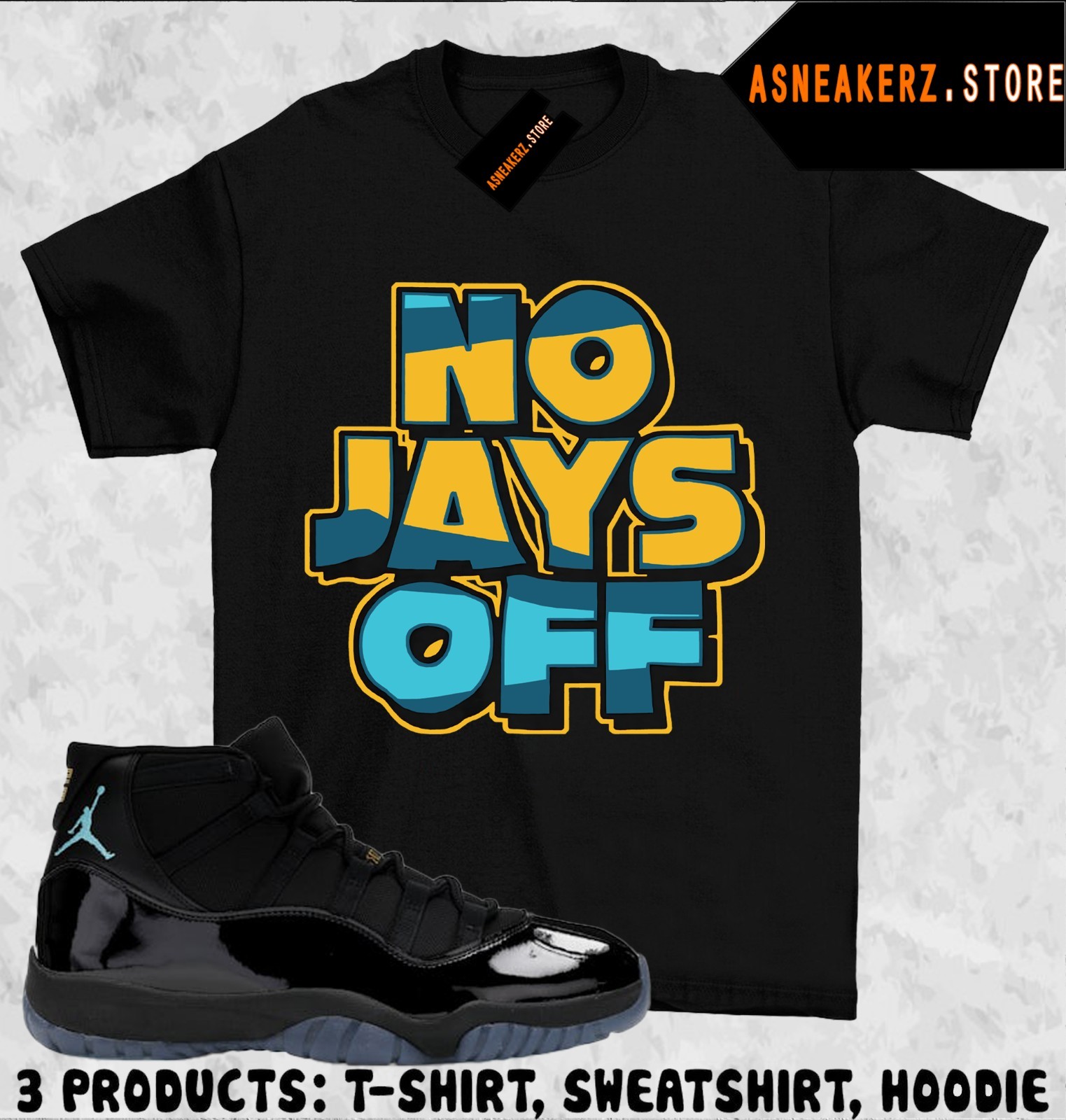 Shirt To Match AJ 11 Gamma Blue 2025 Sneaker Matching Tee No Jays Off T-Shirt