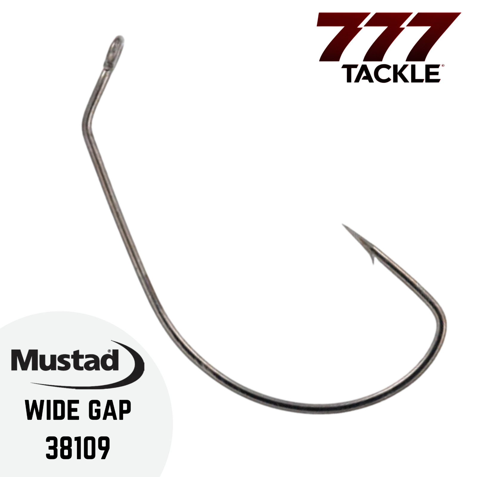 Mustad 38109 45º Wide Gap Hook Ultra Point Black Nickel 25 50 100 Pack New