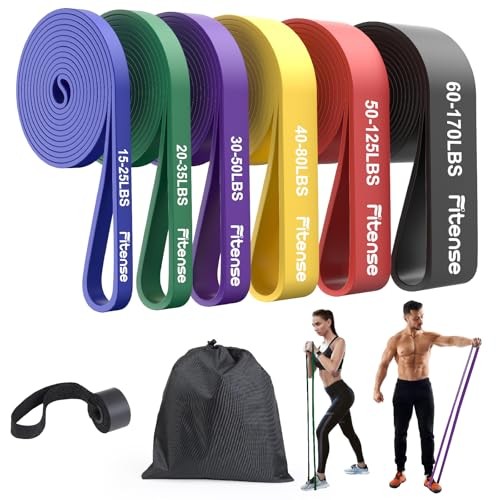 Resistance Bands 6 (15-170LBS) - Colorful-black/red/yellow/purple/green/blue
