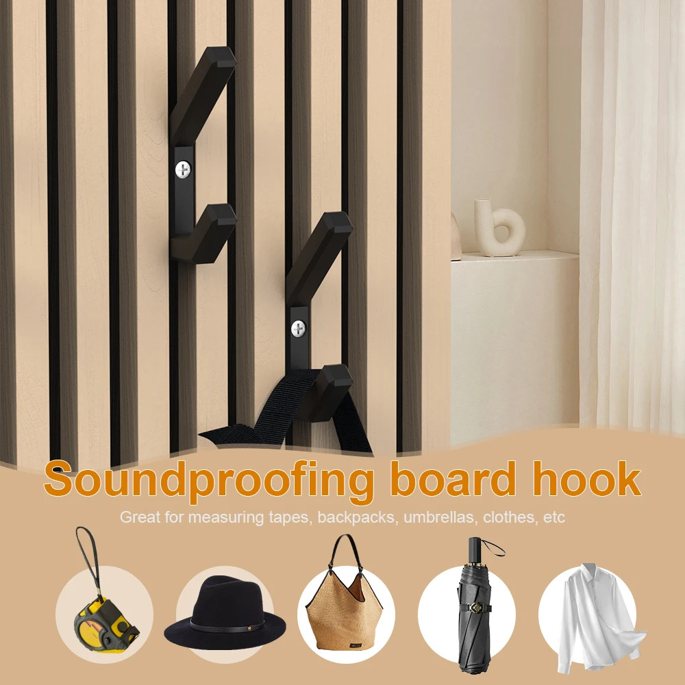 4 acoustic panel hooks - no need for drilling design, suitable for recording stu